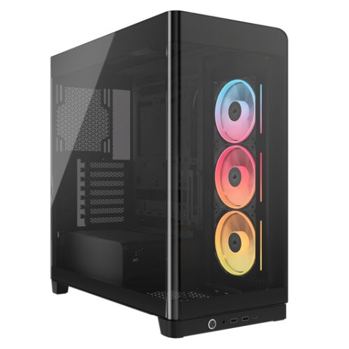 Corsair FRAME 4500X LX-R RGB LINK Gaming Case w/ Glass Side & Front, E-ATX, 3x LX120-R RGB Fans, InfiniRail Fan Mounting, USB-C, Asus BTF Compatible, Black Corsair FRAME 4500X LX-R RGB LINK Gaming Case w/ Glass Side & Front, E-ATX, 3x LX120-R RGB Fans, InfiniRail Fan Mounting, USB-C, Asus BTF Compatible, Black